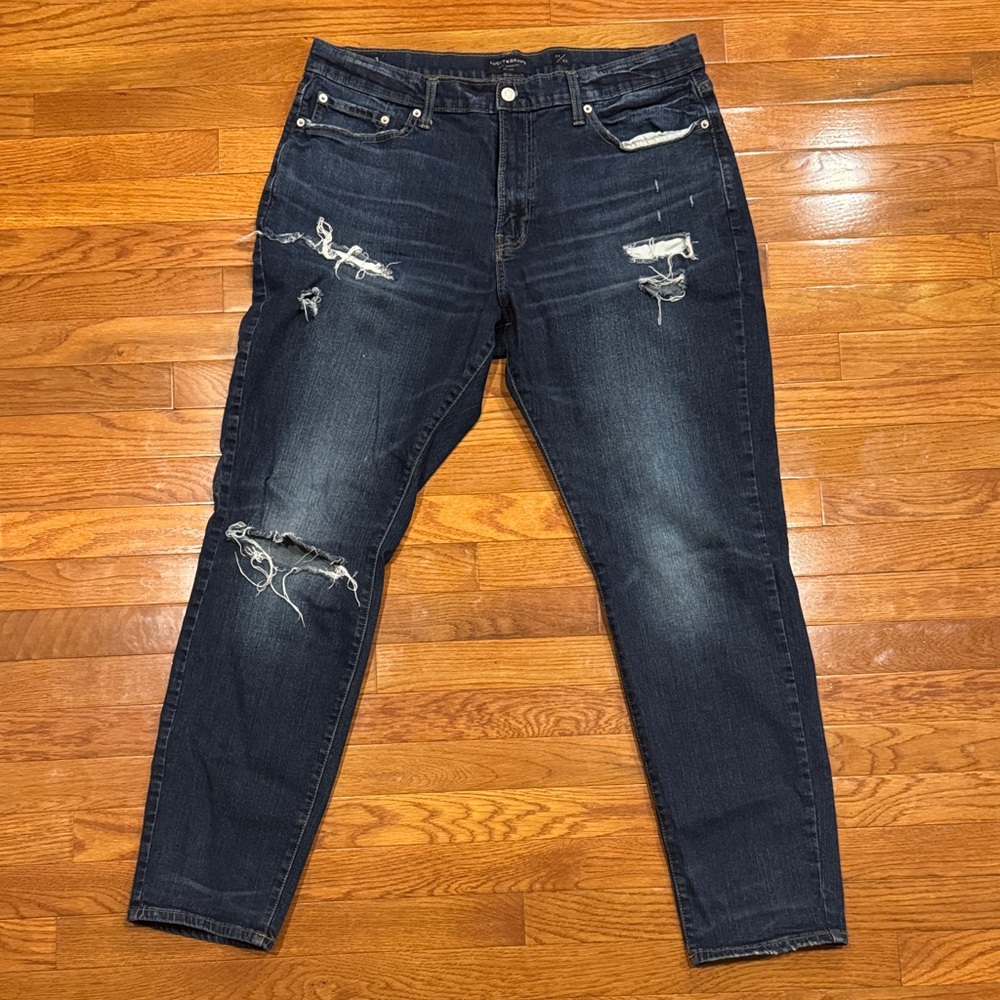 Lucky Brand Men's Dark Blue Athletic Taper Jeans